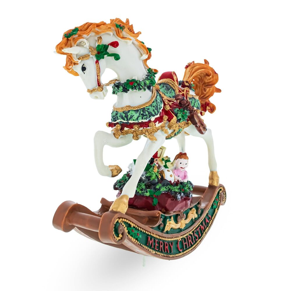4421 Rocking Horse Carrying Gifts Christmas Musical Figurine